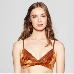 Xhilaration Rust Orange Velvet Bralette